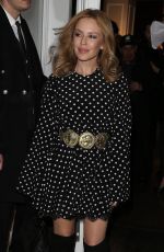 KYLIE MINOGUE Leaving Dolce and Gabbana in London