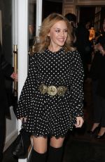 KYLIE MINOGUE Leaving Dolce and Gabbana in London