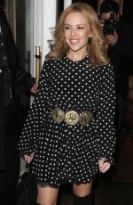 KYLIE MINOGUE Leaving Dolce and Gabbana in London