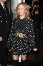 KYLIE MINOGUE Leaving Dolce and Gabbana in London