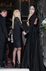 LADY GAGA Arrives at Versace Women