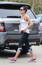 LEA MICHELE in Tights Hiking at Coldwater Canyon park in Beverly Hills