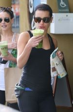 LEA MICHELE in Tights Out and About in West Hollywood