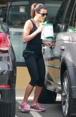 LEA MICHELE in Tights Out and About in West Hollywood