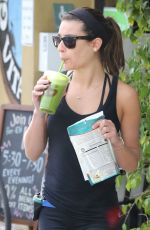 LEA MICHELE in Tights Out and About in West Hollywood
