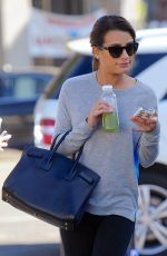 LEA MICHELE Leaves Pressed Juicery in Los Angeles