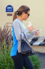 LEA MICHELE Leaves Pressed Juicery in Los Angeles