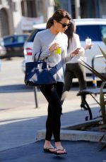 LEA MICHELE Leaves Pressed Juicery in Los Angeles