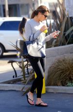LEA MICHELE Leaves Pressed Juicery in Los Angeles