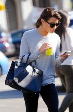 LEA MICHELE Leaves Pressed Juicery in Los Angeles