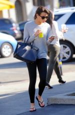 LEA MICHELE Leaves Pressed Juicery in Los Angeles