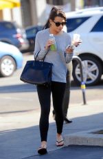LEA MICHELE Leaves Pressed Juicery in Los Angeles