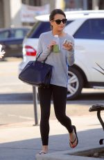 LEA MICHELE Leaves Pressed Juicery in Los Angeles