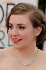 LENA DUNHAM at 71st Annual Golden Globe Awards