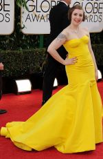 LENA DUNHAM at 71st Annual Golden Globe Awards