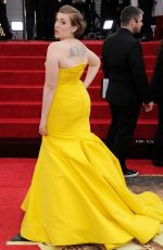 LENA DUNHAM at 71st Annual Golden Globe Awards