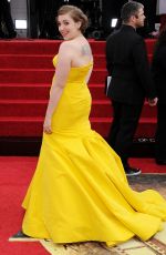 LENA DUNHAM at 71st Annual Golden Globe Awards