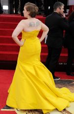 LENA DUNHAM at 71st Annual Golden Globe Awards