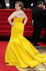 LENA DUNHAM at 71st Annual Golden Globe Awards