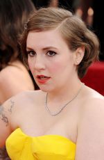 LENA DUNHAM at 71st Annual Golden Globe Awards