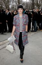 LILY ALLEN Arrives at Chanel Fashion Show in Paris