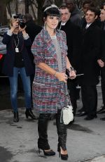 LILY ALLEN Arrives at Chanel Fashion Show in Paris