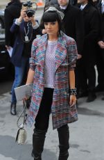 LILY ALLEN Arrives at Chanel Fashion Show in Paris