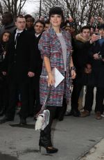 LILY ALLEN Arrives at Chanel Fashion Show in Paris
