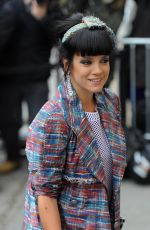 LILY ALLEN Arrives at Chanel Fashion Show in Paris
