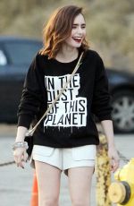 LILY COLLINS at a Photoshoot in West Hollywood