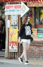 LILY COLLINS in Shorts Out and About in Los Angeles