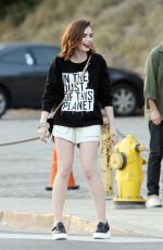 LILY COLLINS in Shorts Out and About in Los Angeles