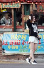 LILY COLLINS in Shorts Out and About in Los Angeles
