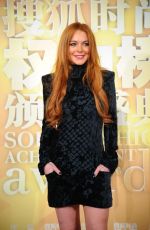 LINDSAY LOHAN at the Fashion Achievement Awards in Shanghai