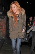 LINDSAY LOHAN Out and About in London