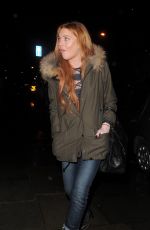 LINDSAY LOHAN Out and About in London