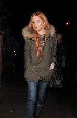 LINDSAY LOHAN Out and About in London