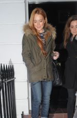 LINDSAY LOHAN Out and About in London