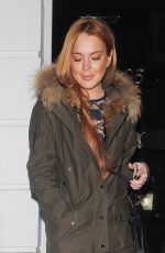 LINDSAY LOHAN Out and About in London