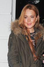 LINDSAY LOHAN Out and About in London