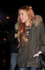 LINDSAY LOHAN Out and About in London