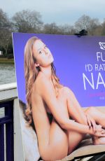LUCY WATSON-  Anti-fur Advert for PETA at Chelsea Bridge in London