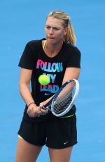 MARIA SHARAPOVA at Practice Session in Melbourne 111
