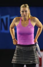 MARIA SHARAPOVA at Practice Session in Melbourne