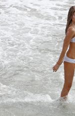 MARYNA LINCHUK at Vogue Photoshoot on Shell Beach in Saint Barthelemy