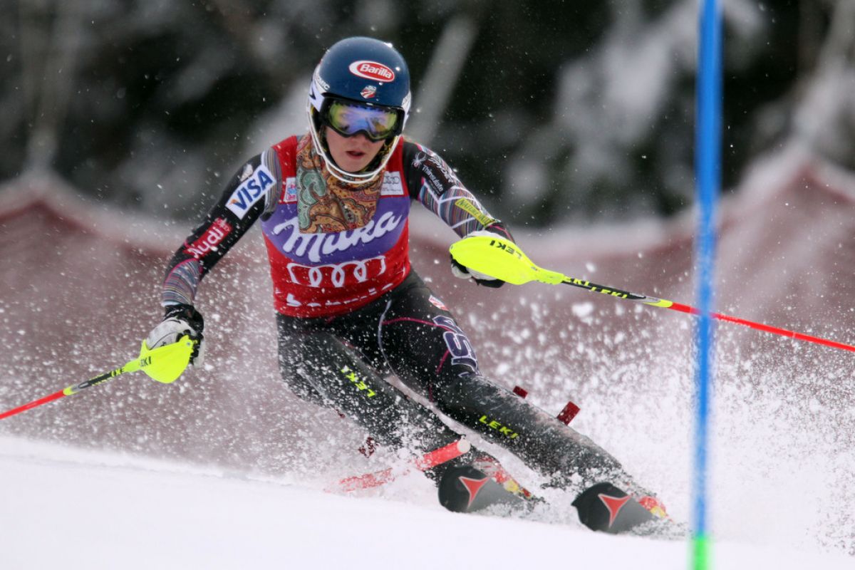 MIKAELA SHIFFRIN at Audi FIS Wworld Cup Women’s Slalom in Bormio ...
