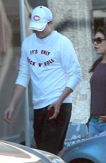 MILA KUNIS and Ashton Kutcher at a Nail Salon in Studio City