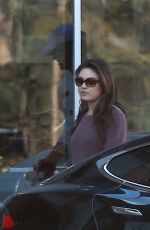 MILA KUNIS and Ashton Kutcher at a Nail Salon in Studio City