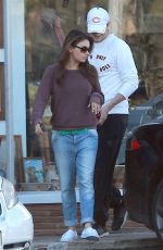 MILA KUNIS and Ashton Kutcher at a Nail Salon in Studio City