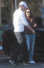 MILA KUNIS and Ashton Kutcher at a Nail Salon in Studio City
